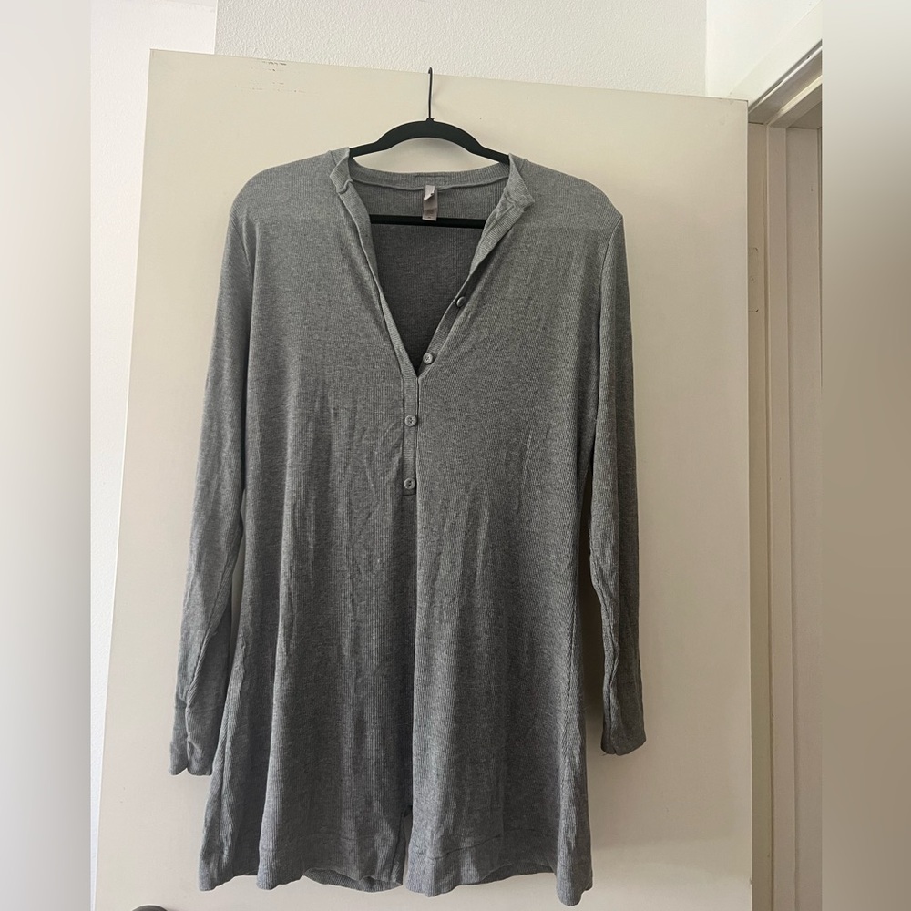 Skims Button Up Ribbed Onesie